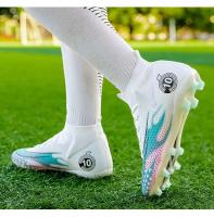 Zapatos cómodos con pinchos de fútbol para hombre, ligeros y de caña alta para mujer, calzado deportivo de entrenamiento - details 1
