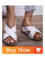 Sandalias de Verano Deslizables para Mujer Zapatillas de Pisa Casuales con Tacón de Cuña para Caminatas y Fiestas - details 4