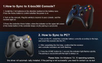 BLUEKAKA Gamepad inalámbrico de 2,4G para Xbox 360, controlador receptor de consola para Microsoft Xbox 360, Joystick de juego para PC win7/8/10 - details 0