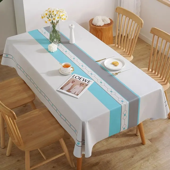 Mantel de poliéster Rectangular impermeable con diseño de estilo conciso moderno, decoración del hogar, cocina, sala de estar, fiesta de boda - 1