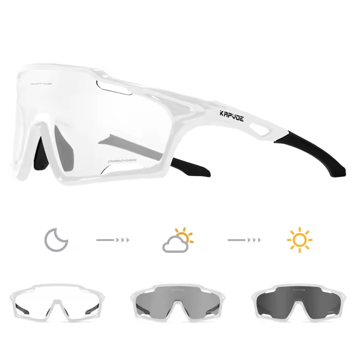 Kapvoe NEW Photochromic Bike Sunglasses Cycling for Men Blue Photochromism Glasses MTB New Bicycle Goggles Eyewear Sports UV400 - 1