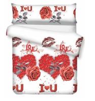 Funda de cama nórdica 90 cm. Tema de amor. Juego completo para oso Microfibra muy suave y transpirable - Funda de edredón Fácil lavado a máquina - details 1
