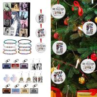 Pulseras con tema de Taylor Swift para fiesta de Navidad, Kit de adornos, accesorios, calendario de Adviento, cuenta atrás de 24 días, caja ciega, regalos - details 3