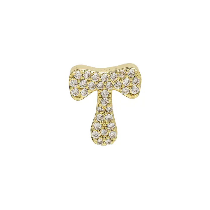 Pulseras personalizadas con 26 letras en inglés, pulseras con nombre de circonita de cristal, pulseras con letras deslizantes DIY, joyería de cumpleaños - 1