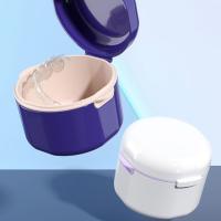 Caja de limpieza para cuidado bucal de doble capa, contenedor para protector bucal, estuche de almacenamiento Dental, estuche de baño para dentadura postiza - details 3