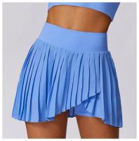 Moda chica gimnasio correr falda plisada falda de tenis de Golf con bolsillo mujeres deportes cintura alta falda de Yoga pantalones cortos faldas deportivas - details 14