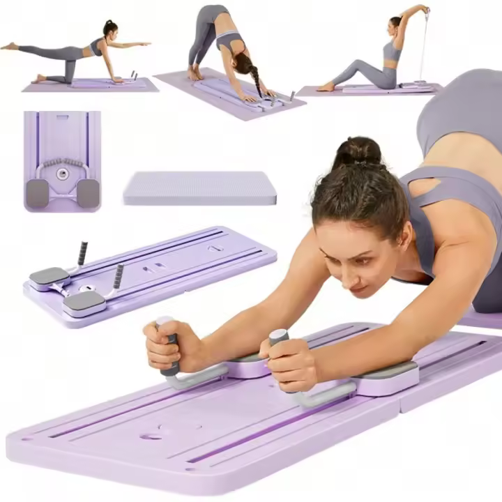 Tabla de Fitness Portátil 8 en 1: Equipo de Entrenamiento de Cuerpo Completo, Bloque de Yoga, Set de Yoga, Entrenador de Pilates, Equipo de Gimnasio en Casa, Altura Ajustable, Tarjeta de Fitness, Barra de Apoyo Plegable, Reemplazo de Gimnasio - 1