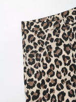 Conjunto de Moda Vintage para Mujer TRAFZA Blusa de Estampado de Leopardo con Cintura Alta y Pantalones Rectos Estilo de Primavera - details 13