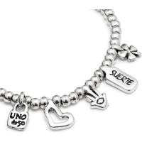 UNOde50-Pulsera de encaje de corazón para mujer, Pulsera de la suerte con dijes de mano de Fátima - details 2