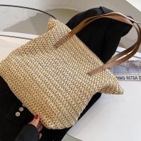 Bolso de ratán tejido para mujer, bolsa de hombro de gran capacidad para vacaciones en la playa, informal, a la moda - details 27