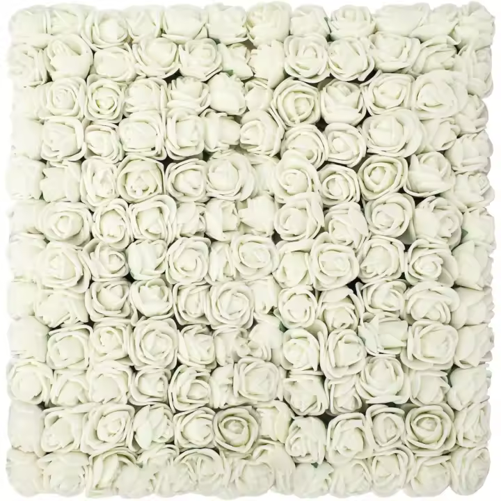Rosas Artificiales Rojas Oscuras 144 Piezas Mini Flores de Espuma para Manualidades, Decoración de Boda y Día de San Valentín - 1