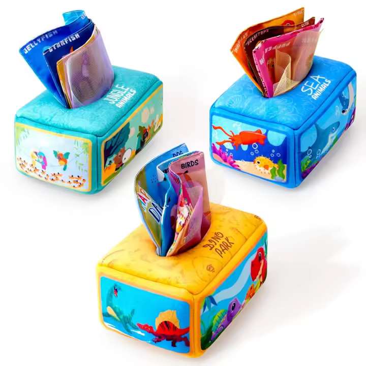 Juguetes de Dibujo de Tela de Bebé Caja de Tela Desgarrable para Aprendizaje Temprano - 1