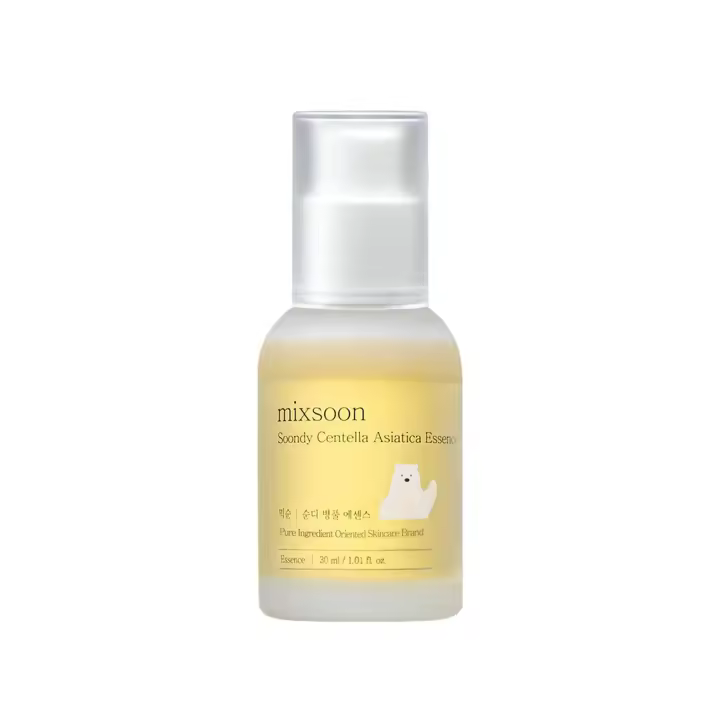 Mixsoon Soondy Centella Asiatica Esencia hidratante y calmante instantánea para pieles irritadas y sensibles para el cuidado de la piel coreano para vidrio - 1