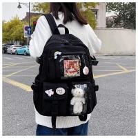 Mochila escolar de lona para adolescentes y niños, morral escolar para ordenador portátil, bolsa de viaje - details 3
