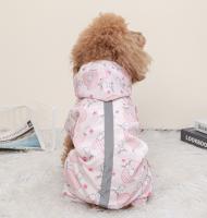 Verano perro impermeable tira reflectante cuatro pies impermeable poncho cachorros teddy poméranie bear Ropa para mascotas - details 2