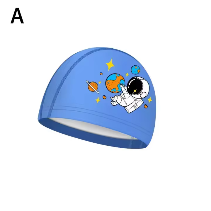 Gorros de Natación Elásticos para Niños Impermeables de Dinosaurio Astronauta Sirena - 1