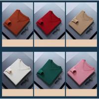 Suéter grueso de Cachemira para Hombre, ropa clásica cálida con cuello en V, Jersey de otoño e invierno, 4XL - details 6