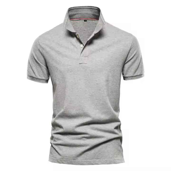 nuevos Polos de algodón para hombre, Polo clásico de Color sólido, Polo Social de negocios informal de alta calidad para hombre - 1