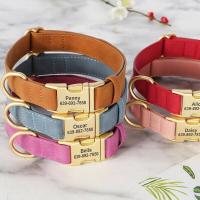 Collar perro personalizado, collares cuero PU perros, collar mascotas con hebilla de Metal personalizado gratis para perros - details 17