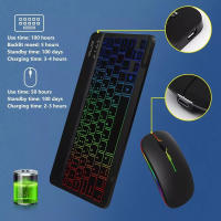 Funda para Samsung Tab S6 Lite de 10,4 pulgadas, carcasa con teclado RGB, ratón, retroiluminación arcoíris, teclado mágico español, P610, P615, P613, P619 - details 3