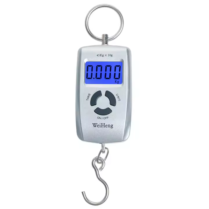 Mini báscula colgante Digital para maleta, balanza electrónica portátil de 45kg/10g, peso de Kg Lb Oz Jin, báscula de gancho de pescado - 1