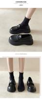 Nuevos zapatos individuales de un pedal, mocasines con suela de muffin, cabeza redonda - details 5