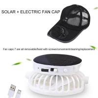 Sombrero transpirable con sombrero solar para protección solar al aire libre, ventilador recargable por USB, gorras de béisbol, protector solar de verano, 1 ud. - details 11