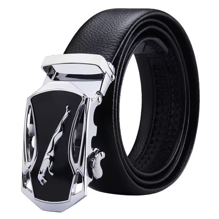 Cinturón de Cuero de Lujo para Hombres Hebilla Automática Diseño de Negocios de Moda - 1