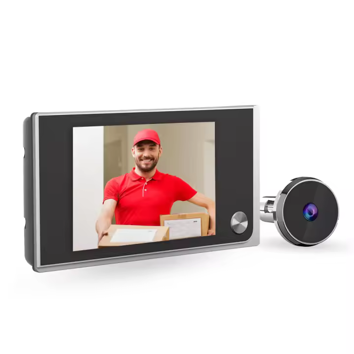 KAK 3.5 inches Digital Door Peephole Camera, 120 Degree Wide Angle, HD Screen, Easy Installation Home Security System - 1