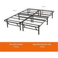 montaje sin herramientas, permite almacenar debajo de la cama, 90 x 200 cm, 35,5 cm, Negro - details 14