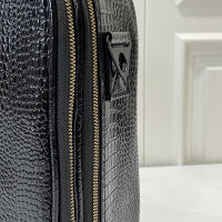 Bolsa de cosméticos impermeable con patrón de cocodrilo para mujer, estuche de maquillaje de tatuaje de viaje de gran capacidad, PU, nuevo - details 7