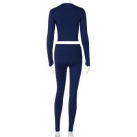 Conjunto deportivo de dos piezas de manga larga, nuevo traje informal de moda para mujer - details 143