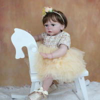 BZDOLL-Muñeca realista de silicona suave para bebé, juguete de recién nacido de 60cm y 24 pulgadas con pintura 3D de piel y vena Vascular, bonito vestido - details 8