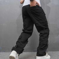 Pantalones vaqueros negros informales para hombre, pantalones sueltos de pierna ancha de calle alta, tendencia americana, nuevo - details 2