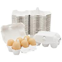 Cajas de papel para huevos de pollo, soporte de fibra de pulpa, sostiene 6 huevos a granel, granja, mercado, viaje, 40 piezas - details 0
