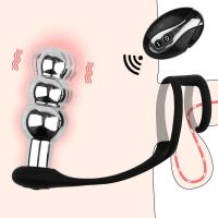 Leten Vibrador de 10 Velocidades Enchufable con Anillo Masajeador Prostatal de Control Remoto Inalámbrico Juguete Sensual para Hombres - details 1
