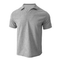2025 Transfronterizo europeo y americano verano nueva camisa polo solapa con cuello en V waffle manga corta camiseta para hombres - details 21