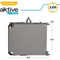Plegable con Parasol Gris, Antivuelco, Reclinable 3 Posiciones, Material: Acero y textileno, Medidas: 193x53x30cm, Peso máx. soportado 110Kg, Tumbonas Plegables (62288) - details 13
