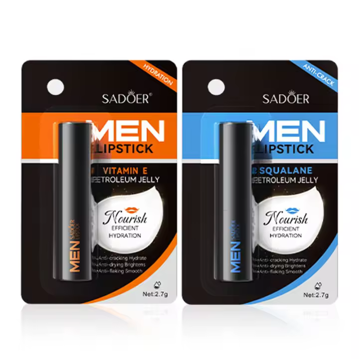 SADOER Bálsamo labial para hombres Hidratante Anti Grietas Reparación Nutritivo Hidratante Lápiz labial Hombres Labios Productos para el cuidado de la piel - 1