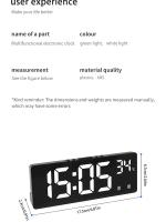 Reloj electrónico multifunción creativo, reloj Simple de pantalla grande, reloj despertador multigrupo, reloj para estudiantes - details 2