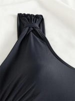 Bikini estampado con cuello en V para mujer, traje de baño de dos piezas, Tankini, ropa de playa de verano - details 5