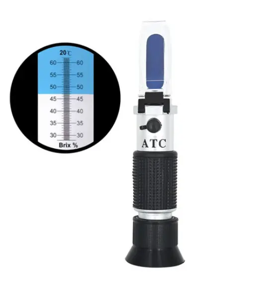 Refractómetro de azúcar ATC Brix, medidor de alta concentración, densímetro para fruta, salsa, jugo, mermelada, bebidas, 28-62% - 1
