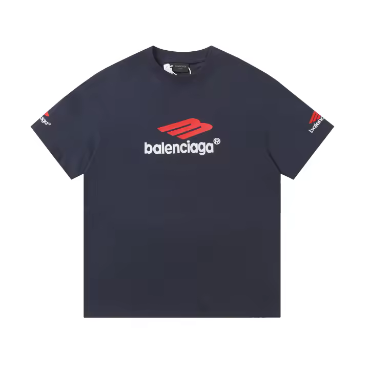 Nueva colección de verano con logotipo impreso frontal, camiseta deportiva de algodón puro con cuello redondo para hombre, camisa informal de estilo básico para pareja - 1