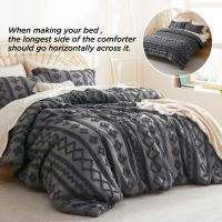 Bedsure-Juego de edredones bohemios, conjunto de cama con bordado elegante y desgastado, suave, Jacquard, Twin, Full, Queen y King - details 5