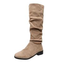 Botas largas informales para mujer, zapatos planos a la moda - details 11