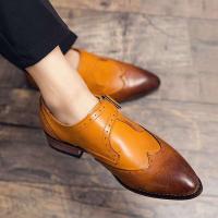 Monje de punta de ala de cuero elegante hecho a mano con zapatos de vestir con hebilla Bloch para hombre italiano, Oxford - details 7