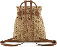 Bolso de paja para mujer, mochila de paja, moda, día trenzado, playa, verano - details 6