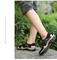 Sandalias de marca de verano para hombre, zapatillas de cuero genuino para hombre, sandalias de gladiador para playa para hombre, zapatos suaves y cómodos para caminar al aire libre - details 11