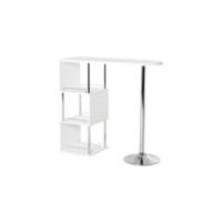 Juego de mesa moderna con 2 sillas altas y taburetes para comedor, juego de 3 muebles para ahorrar espacio para cocina, balcón, restaurante o bar, marrón y negro - details 10