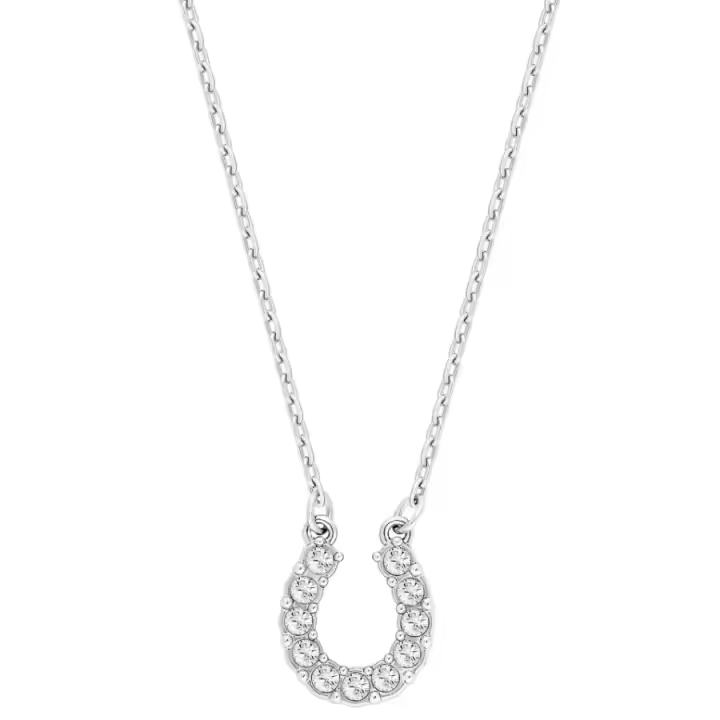 Swarosk-collar con colgante de herradura de piedra de circón para mujer, collar de cristal en forma de U de plata 925, regalo de joyería ﻿ - 1